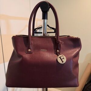 Furla Maroon Leather handbag